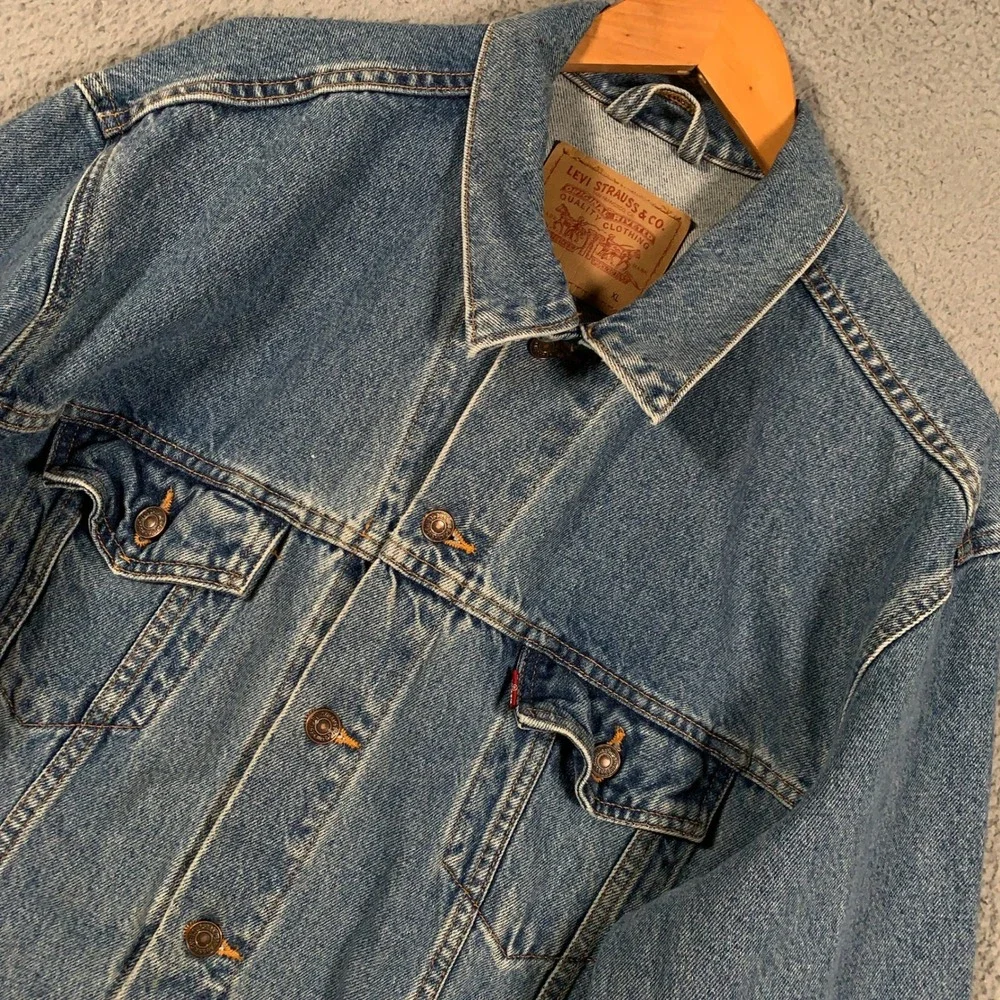 Vintage Levi's Relaxed Trucker Jacket Mens XL Blue Denim USA 80s 90s 70507-0389